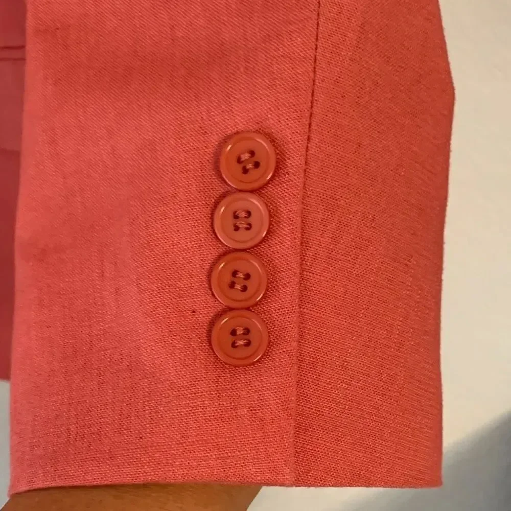 John Blair Men's Coral Blazer Linen Blend Size 42